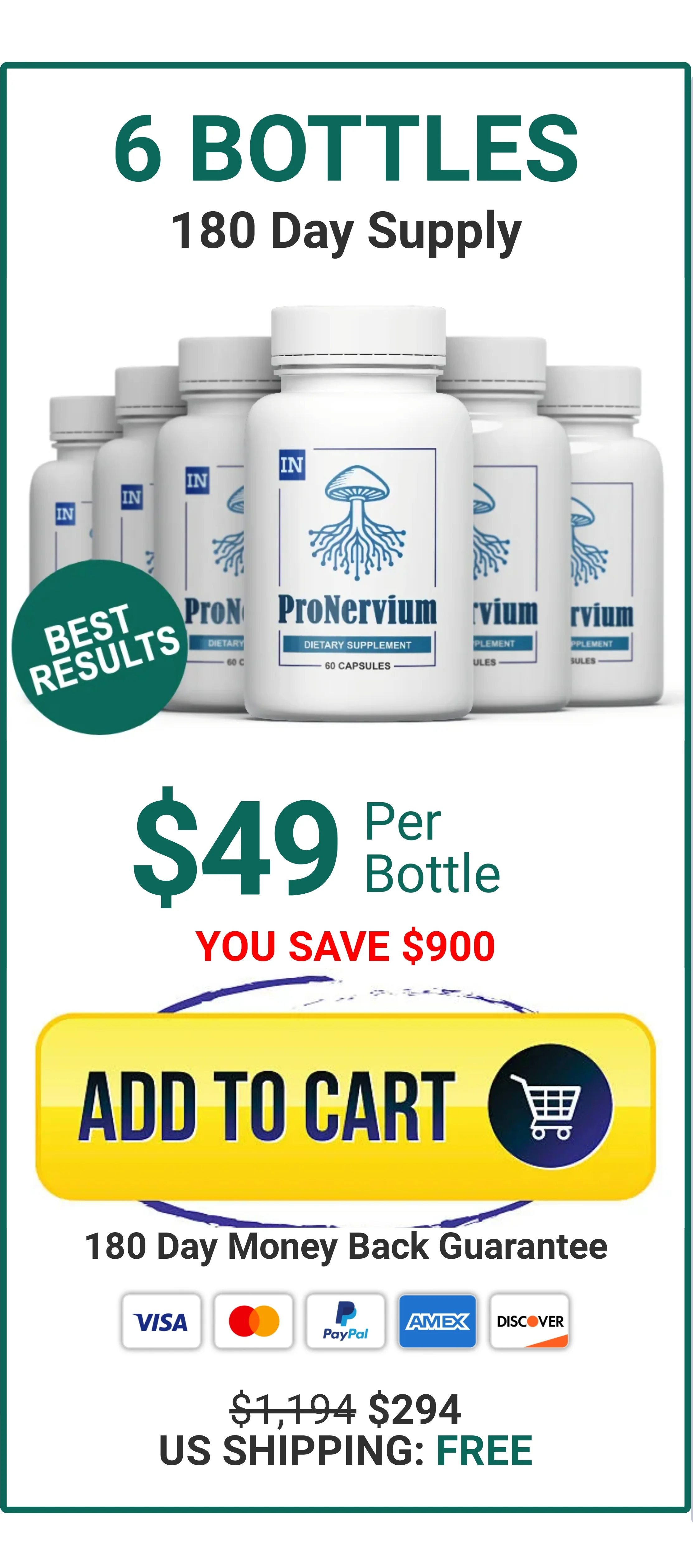 ProNervium™ 6 bottles pricing